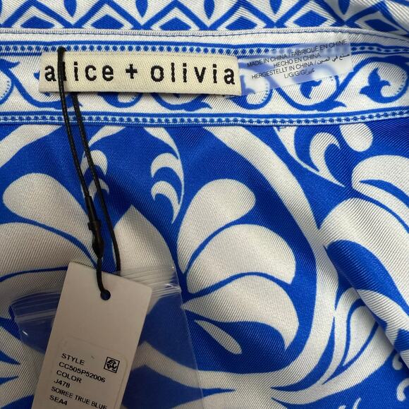 New ALICE + OLIVIA Kiva Oversized Pajama Button-Up Shirt Large - Picture 14 of 14